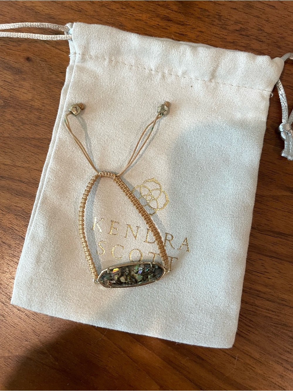 Kendra Scott Gold Abalone Inlay Adjustable Bracelet